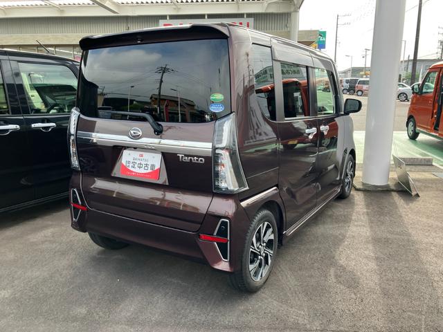 タントカスタムＸセレクション１４インチアルミホイール　大型エアロバンパー　フルＬＥＤヘッドランプ　オート格納式カラードドアミラー　両側パワースライドドア　キーフリーシステム　プッシュボタンスタート（静岡県）の中古車