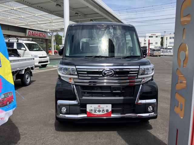 タントカスタムＲＳ　トップエディションＳＡII１５インチアルミホイール　大型エアロバンパー　ＬＥＤヘッドランプ　オート格納式カラードドアミラー　本革巻ステアリングホイール　両側パワースライドドア（静岡県）の中古車