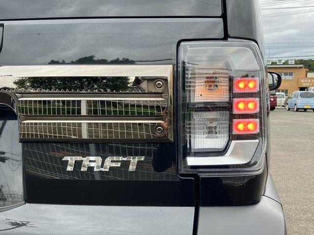 タフトＧターボ　ダーククロムベンチャー１５インチアルミホイール　オートレベリング機能付フルＬＥＤヘッドランプ　ＬＥＤフォグランプ　本革巻ステアリングホイール　本革巻インパネセンターシフト（静岡県）の中古車