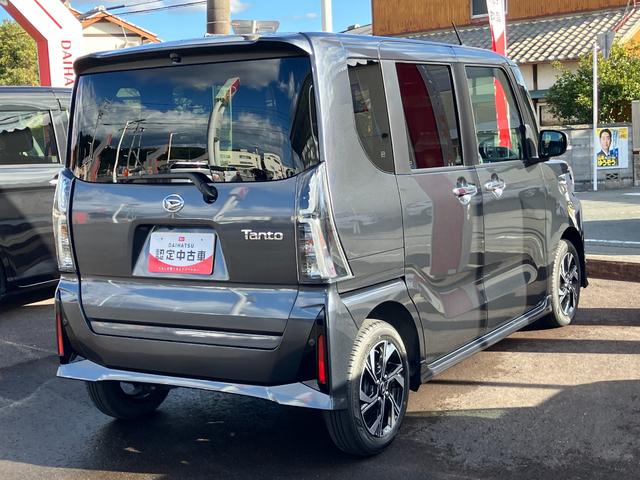 タントカスタムＸ１４インチアルミホイール　大型エアロバンパー　フルＬＥＤヘッドランプ　オート格納式カラードドアミラー　両側パワースライドドア　キーフリーシステム　プッシュボタンスタート（静岡県）の中古車