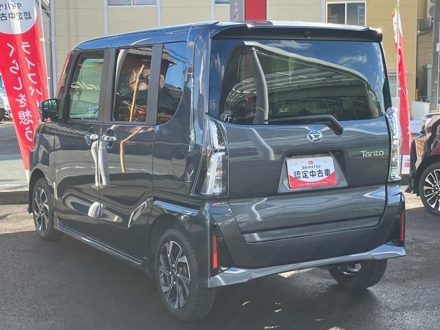タントカスタムＸ１４インチアルミホイール　大型エアロバンパー　フルＬＥＤヘッドランプ　オート格納式カラードドアミラー　両側パワースライドドア　キーフリーシステム　プッシュボタンスタート（静岡県）の中古車