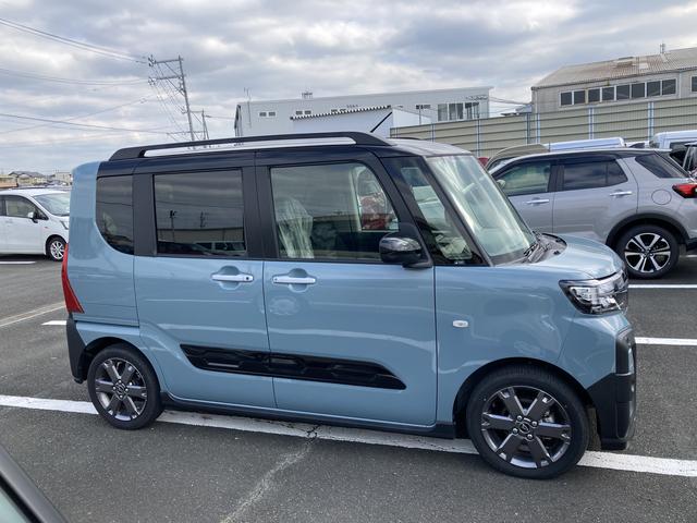 タントファンクロスターボ　ナビ付ナビ　１５インチアルミホイール　キーフリーシステム　プッシュボタンスタート　オートエアコン（プッシュ式）　フルＬＥＤヘッドランプ　オート格納式カラードドアミラー　本革巻ステアリングホイール（静岡県）の中古車