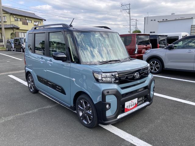 タントファンクロスターボ　ナビ付ナビ　１５インチアルミホイール　キーフリーシステム　プッシュボタンスタート　オートエアコン（プッシュ式）　フルＬＥＤヘッドランプ　オート格納式カラードドアミラー　本革巻ステアリングホイール（静岡県）の中古車