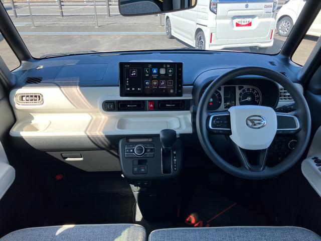 ムーヴキャンバスストライプスG14インチフルホイールキャップ LEDヘッドランプ LEDフォグランプ ホっとカップホルダー 両側パワースライドドア キーフリーシステム プッシュボタンスタート UVカットガラス(静岡県)の中古車