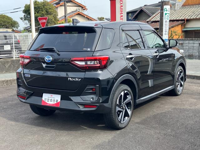 ロッキープレミアムＧ　ＨＥＶ１７インチアルミホイール　ＵＶＩＲカット遮音ガラス　フルＬＥＤヘッドランプ　キーフリーシステム　革巻きステアリングホイール　本革シフトノブ　アクティブマルチインフォメーションメーター（静岡県）の中古車