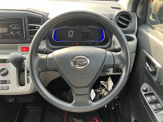 ミライースＸ　ＳＡIII１４インチフルホイールキャップ　ＬＥＤヘッドランプ　電動格納式（カラード）ドアミラー　自発光式デジタルメーターブルーイルミネーションメーター　マニュアルエアコン（ダイヤル式）　キーレスエントリー（静岡県）の中古車