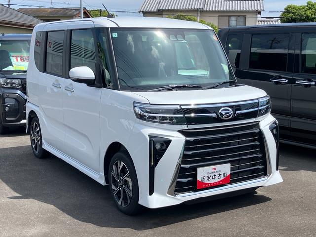 タントカスタムＸ１４インチアルミホイール　大型エアロバンパー　フルＬＥＤヘッドランプ　オート格納式カラードドアミラー　両側パワースライドドア　キーフリーシステム　プッシュボタンスタート（静岡県）の中古車