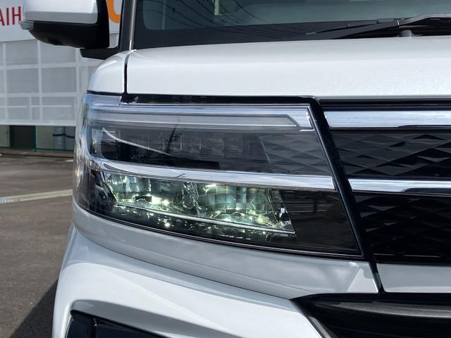 タントカスタムＸ１４インチアルミホイール　大型エアロバンパー　フルＬＥＤヘッドランプ　オート格納式カラードドアミラー　両側パワースライドドア　キーフリーシステム　プッシュボタンスタート（静岡県）の中古車