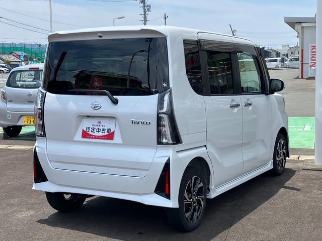 タントカスタムＸ１４インチアルミホイール　大型エアロバンパー　フルＬＥＤヘッドランプ　オート格納式カラードドアミラー　両側パワースライドドア　キーフリーシステム　プッシュボタンスタート（静岡県）の中古車