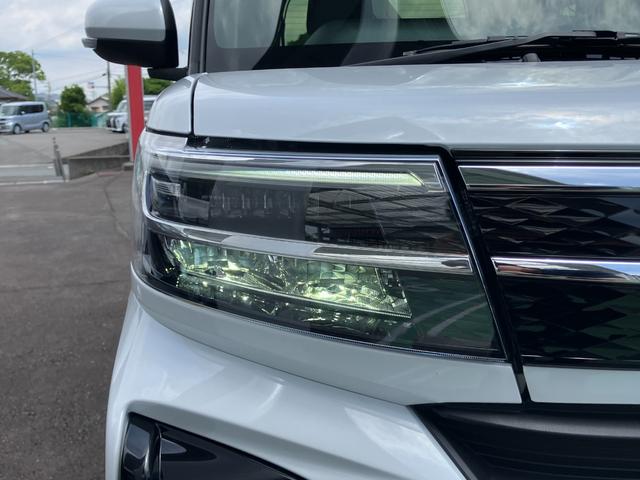 タントカスタムＸ１４インチアルミホイール　大型エアロバンパー　フルＬＥＤヘッドランプ　オート格納式カラードドアミラー　両側パワースライドドア　キーフリーシステム　プッシュボタンスタート（静岡県）の中古車
