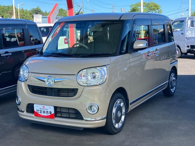 ムーヴキャンバスGメイクアップリミテッド SAIII14インチフルホイールキャップ LEDヘッドランプ キーフリーシステム 両側パワースライドドア オートエアコン(プッシュ式) オートライト 置きラクボックス(静岡県)の中古車