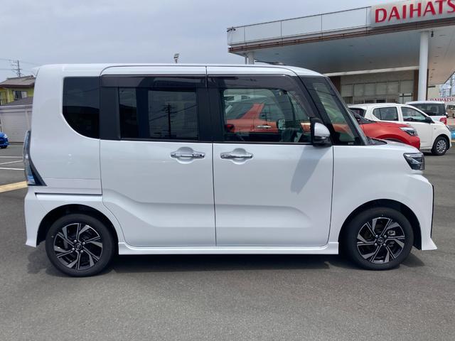 タントカスタムＸ１４インチアルミホイール　大型エアロバンパー　フルＬＥＤヘッドランプ　オート格納式カラードドアミラー　両側パワースライドドア　キーフリーシステム　プッシュボタンスタート（静岡県）の中古車