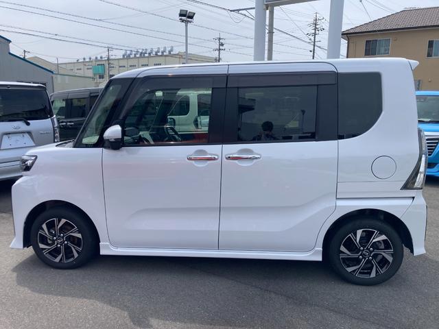 タントカスタムＸ１４インチアルミホイール　大型エアロバンパー　フルＬＥＤヘッドランプ　オート格納式カラードドアミラー　両側パワースライドドア　キーフリーシステム　プッシュボタンスタート（静岡県）の中古車