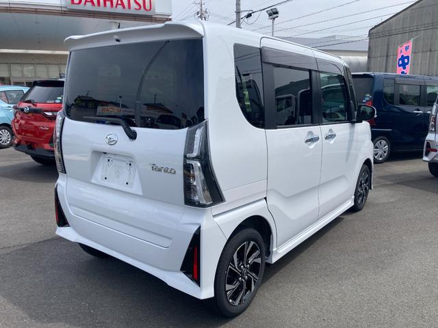タントカスタムＸ１４インチアルミホイール　大型エアロバンパー　フルＬＥＤヘッドランプ　オート格納式カラードドアミラー　両側パワースライドドア　キーフリーシステム　プッシュボタンスタート（静岡県）の中古車