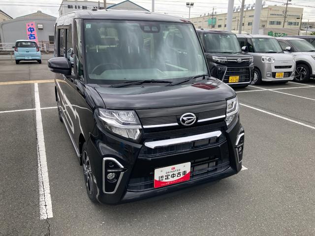 タントカスタムＸ１４インチアルミホイール　大型エアロバンパー　フルＬＥＤヘッドランプ　オート格納式カラードドアミラー　両側パワースライドドア　キーフリーシステム　プッシュボタンスタート（静岡県）の中古車