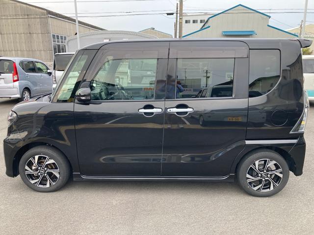 タントカスタムＸ１４インチアルミホイール　大型エアロバンパー　フルＬＥＤヘッドランプ　オート格納式カラードドアミラー　両側パワースライドドア　キーフリーシステム　プッシュボタンスタート（静岡県）の中古車