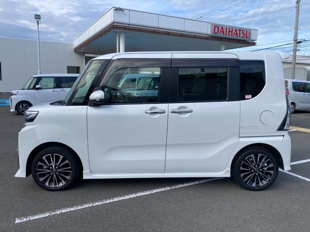 タントカスタムＲＳ１５インチアルミホイール　キーフリーシステム　プッシュボタンスタート　オートエアコン（プッシュ式）　フルＬＥＤヘッドランプ　オート格納式カラードドアミラー　本革巻ステアリングホイール（静岡県）の中古車