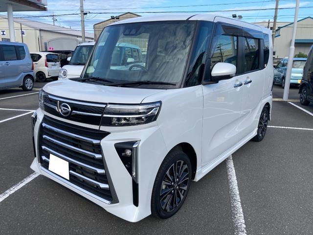 タントカスタムＲＳ１５インチアルミホイール　キーフリーシステム　プッシュボタンスタート　オートエアコン（プッシュ式）　フルＬＥＤヘッドランプ　オート格納式カラードドアミラー　本革巻ステアリングホイール（静岡県）の中古車