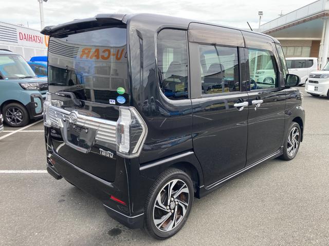 タントカスタムＲＳ　トップエディションＶＳ　ＳＡIII１５インチアルミホイール　大型エアロバンパー　ＬＥＤヘッドランプ　オート格納式カラードドアミラー　本革巻ステアリングホイール　両側パワースライドドア（静岡県）の中古車