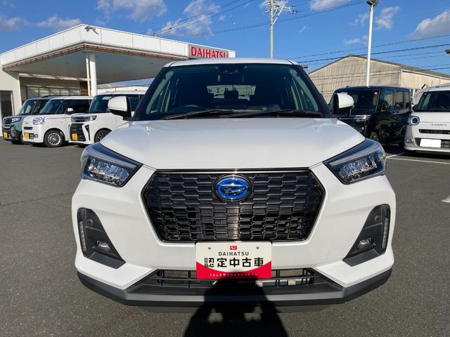 ロッキープレミアムＧ　ＨＥＶ１７インチアルミホイール　ＵＶＩＲカット遮音ガラス　フルＬＥＤヘッドランプ　キーフリーシステム　革巻きステアリングホイール　本革シフトノブ　アクティブマルチインフォメーションメーター（静岡県）の中古車