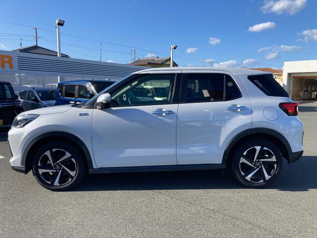 ロッキープレミアムＧ　ＨＥＶ１７インチアルミホイール　ＵＶＩＲカット遮音ガラス　フルＬＥＤヘッドランプ　キーフリーシステム　革巻きステアリングホイール　本革シフトノブ　アクティブマルチインフォメーションメーター（静岡県）の中古車