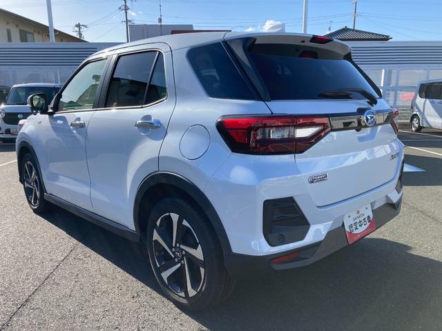 ロッキープレミアムＧ　ＨＥＶ１７インチアルミホイール　ＵＶＩＲカット遮音ガラス　フルＬＥＤヘッドランプ　キーフリーシステム　革巻きステアリングホイール　本革シフトノブ　アクティブマルチインフォメーションメーター（静岡県）の中古車