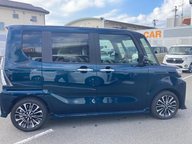 タントカスタムＲＳ１５インチアルミホイール　キーフリーシステム　プッシュボタンスタート　オートエアコン（プッシュ式）　フルＬＥＤヘッドランプ　オート格納式カラードドアミラー　本革巻ステアリングホイール（静岡県）の中古車
