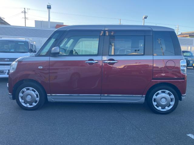 ムーヴキャンバスＧメイクアップ　ＳＡII１４インチフルホイールキャップ　ＬＥＤヘッドランプ　キーフリーシステム　両側パワースライドドア　オートエアコン（プッシュ式）　オートライト　置きラクボックス（静岡県）の中古車