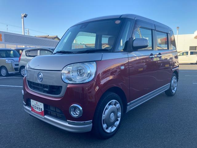 ムーヴキャンバスＧメイクアップ　ＳＡII１４インチフルホイールキャップ　ＬＥＤヘッドランプ　キーフリーシステム　両側パワースライドドア　オートエアコン（プッシュ式）　オートライト　置きラクボックス（静岡県）の中古車