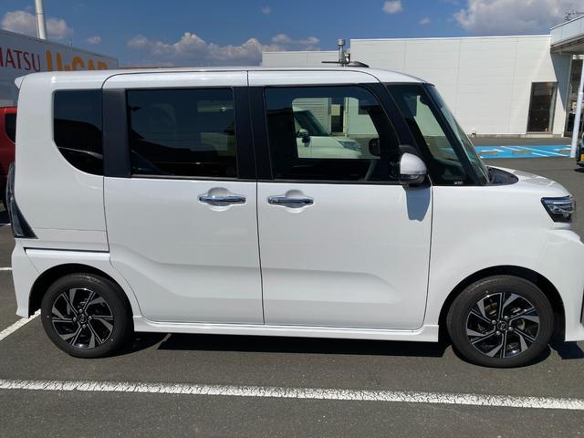 タントカスタムＸ１４インチアルミホイール　大型エアロバンパー　フルＬＥＤヘッドランプ　オート格納式カラードドアミラー　両側パワースライドドア　キーフリーシステム　プッシュボタンスタート（静岡県）の中古車