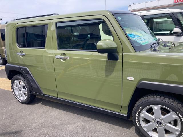 タフトGターボ クロムベンチャー15インチアルミホイール(シルバー塗装) オートレベリング機能付フルLEDヘッドランプ LEDフォグランプ 本革巻ステアリングホイール 本革巻インパネセンターシフト(静岡県)の中古車