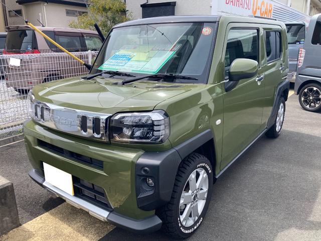 タフトGターボ クロムベンチャー15インチアルミホイール(シルバー塗装) オートレベリング機能付フルLEDヘッドランプ LEDフォグランプ 本革巻ステアリングホイール 本革巻インパネセンターシフト(静岡県)の中古車