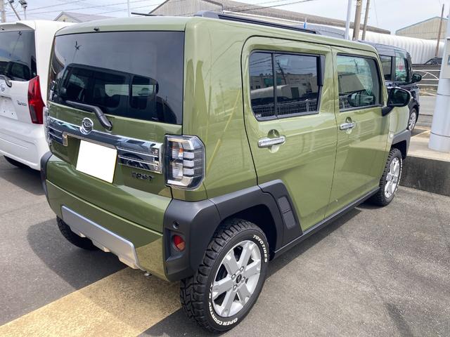 タフトGターボ クロムベンチャー15インチアルミホイール(シルバー塗装) オートレベリング機能付フルLEDヘッドランプ LEDフォグランプ 本革巻ステアリングホイール 本革巻インパネセンターシフト(静岡県)の中古車