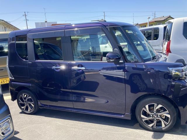 タントカスタムX14インチアルミホイール 大型エアロバンパー フルLEDヘッドランプ オート格納式カラードドアミラー 両側パワースライドドア キーフリーシステム プッシュボタンスタート(静岡県)の中古車