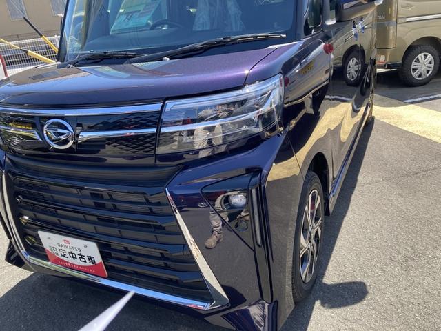 タントカスタムX14インチアルミホイール 大型エアロバンパー フルLEDヘッドランプ オート格納式カラードドアミラー 両側パワースライドドア キーフリーシステム プッシュボタンスタート(静岡県)の中古車