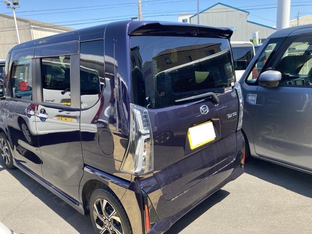 タントカスタムX14インチアルミホイール 大型エアロバンパー フルLEDヘッドランプ オート格納式カラードドアミラー 両側パワースライドドア キーフリーシステム プッシュボタンスタート(静岡県)の中古車