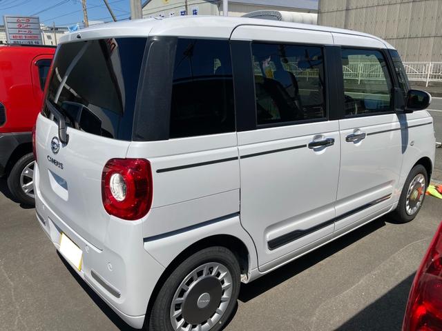 ムーヴキャンバスセオリーG14インチフルホイールキャップ LEDヘッドランプ LEDフォグランプ ホっとカップホルダー 両側パワースライドドア キーフリーシステム プッシュボタンスタート UVカットガラス(静岡県)の中古車