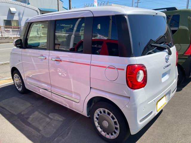 ムーヴキャンバスセオリーG14インチフルホイールキャップ LEDヘッドランプ LEDフォグランプ ホっとカップホルダー 両側パワースライドドア キーフリーシステム プッシュボタンスタート UVカットガラス(静岡県)の中古車