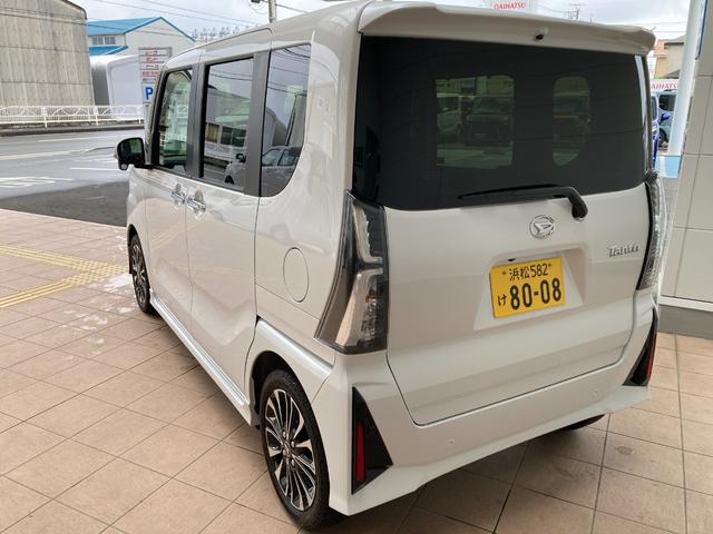 タントカスタムRS15インチアルミホイール キーフリーシステム プッシュボタンスタート オートエアコン(プッシュ式) フルLEDヘッドランプ オート格納式カラードドアミラー 本革巻ステアリングホイール(静岡県)の中古車