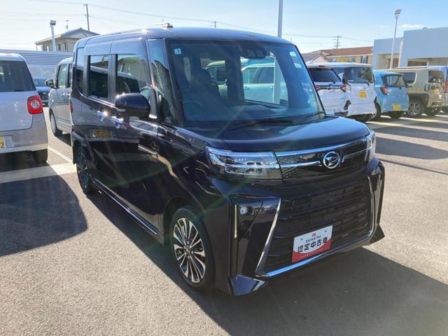 タントカスタムＲＳ１５インチアルミホイール　キーフリーシステム　プッシュボタンスタート　オートエアコン（プッシュ式）　フルＬＥＤヘッドランプ　オート格納式カラードドアミラー　本革巻ステアリングホイール（静岡県）の中古車