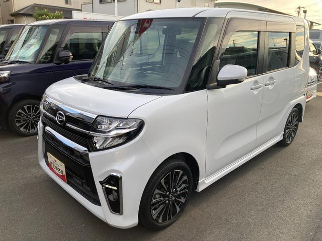 タントカスタムＲＳ１５インチアルミホイール　キーフリーシステム　プッシュボタンスタート　オートエアコン（プッシュ式）　フルＬＥＤヘッドランプ　オート格納式カラードドアミラー　本革巻ステアリングホイール（静岡県）の中古車