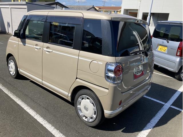 ムーヴキャンバスＧホワイトアクセントリミテッド　ＳＡIII１４インチフルホイールキャップ　ＬＥＤヘッドランプ　キーフリーシステム　両側パワースライドドア　オートエアコン（プッシュ式）　オートライト　置きラクボックス（静岡県）の中古車