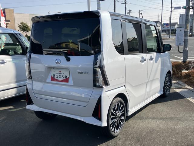 タントカスタムＲＳ１５インチアルミホイール　大型エアロバンパー　フルＬＥＤヘッドランプ　オート格納式カラードドアミラー　本革巻ステアリングホイール　キーフリーシステム　オートエアコン（プッシュ式）（静岡県）の中古車