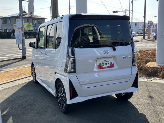 タントカスタムＲＳ１５インチアルミホイール　大型エアロバンパー　フルＬＥＤヘッドランプ　オート格納式カラードドアミラー　本革巻ステアリングホイール　キーフリーシステム　オートエアコン（プッシュ式）（静岡県）の中古車