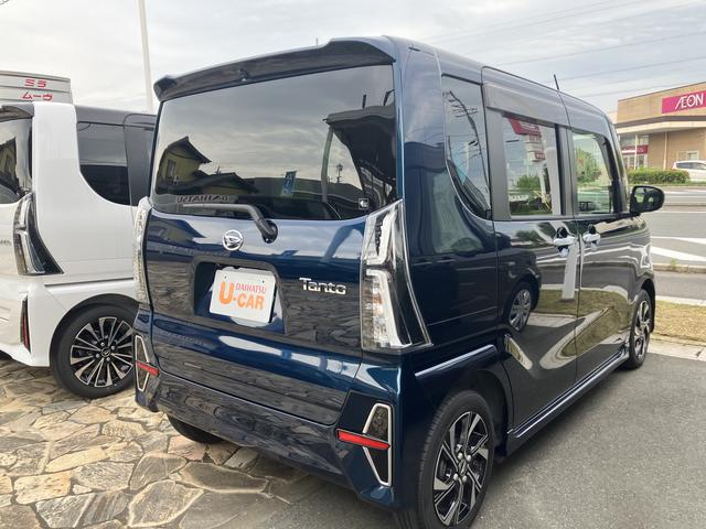 タントカスタムＸ１４インチアルミホイール　大型エアロバンパー　フルＬＥＤヘッドランプ　オート格納式カラードドアミラー　両側パワースライドドア　キーフリーシステム　プッシュボタンスタート（静岡県）の中古車