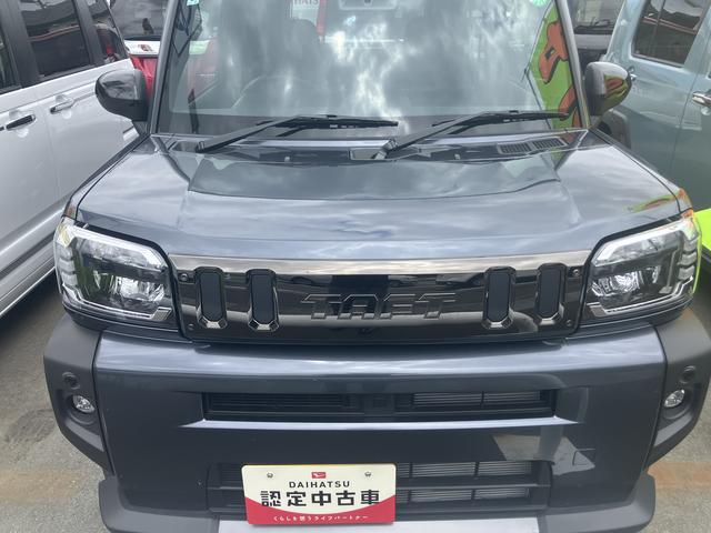 タフトＧターボ　ダーククロムベンチャー１５インチアルミホイール（シルバー塗装）　オートレベリング機能付フルＬＥＤヘッドランプ　ＬＥＤフォグランプ　本革巻ステアリングホイール　本革巻インパネセンターシフト	プッシュボタンスタート（静岡県）の中古車