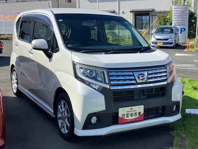 ムーヴカスタム　Ｘ　ＳＡ１４インチアルミホイール　スーパーＵＶＩＲカットガラス　ウレタンステアリングホイール　ウレタンインパネセンターシフト　ＬＥＤヘッドライト　キーフリーシステム　プッシュボタンスタート（静岡県）の中古車