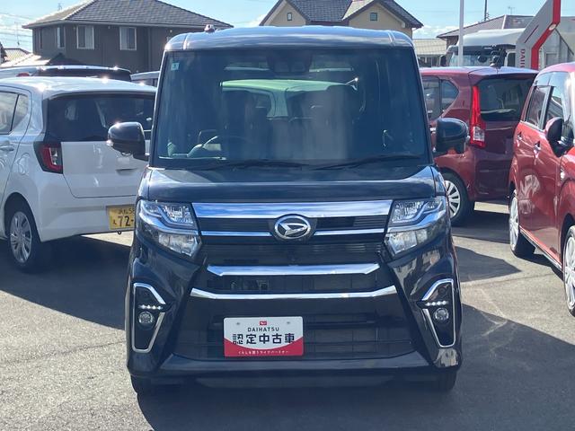 タントカスタムRSスタイルセレクション15インチアルミホイール 大型エアロバンパー フルLEDヘッドランプ オート格納式カラードドアミラー 革巻ステアリングホイール 両側パワースライドドア(静岡県)の中古車