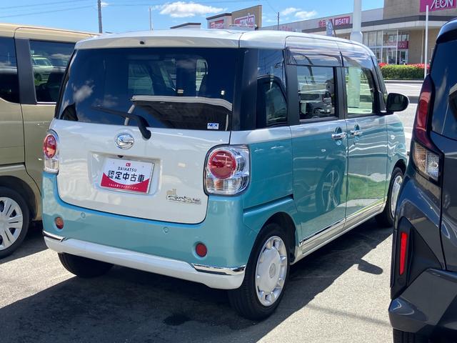 ムーヴキャンバスＧメイクアップＶＳ　ＳＡIII１４インチフルホイールキャップ　ＬＥＤヘッドランプ　キーフリーシステム　両側パワースライドドア　オートエアコン（プッシュ式）　オートライト　置きラクボックス（静岡県）の中古車