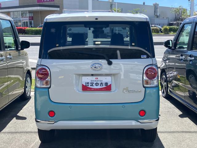 ムーヴキャンバスＧメイクアップＶＳ　ＳＡIII１４インチフルホイールキャップ　ＬＥＤヘッドランプ　キーフリーシステム　両側パワースライドドア　オートエアコン（プッシュ式）　オートライト　置きラクボックス（静岡県）の中古車